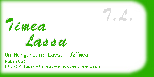 timea lassu business card